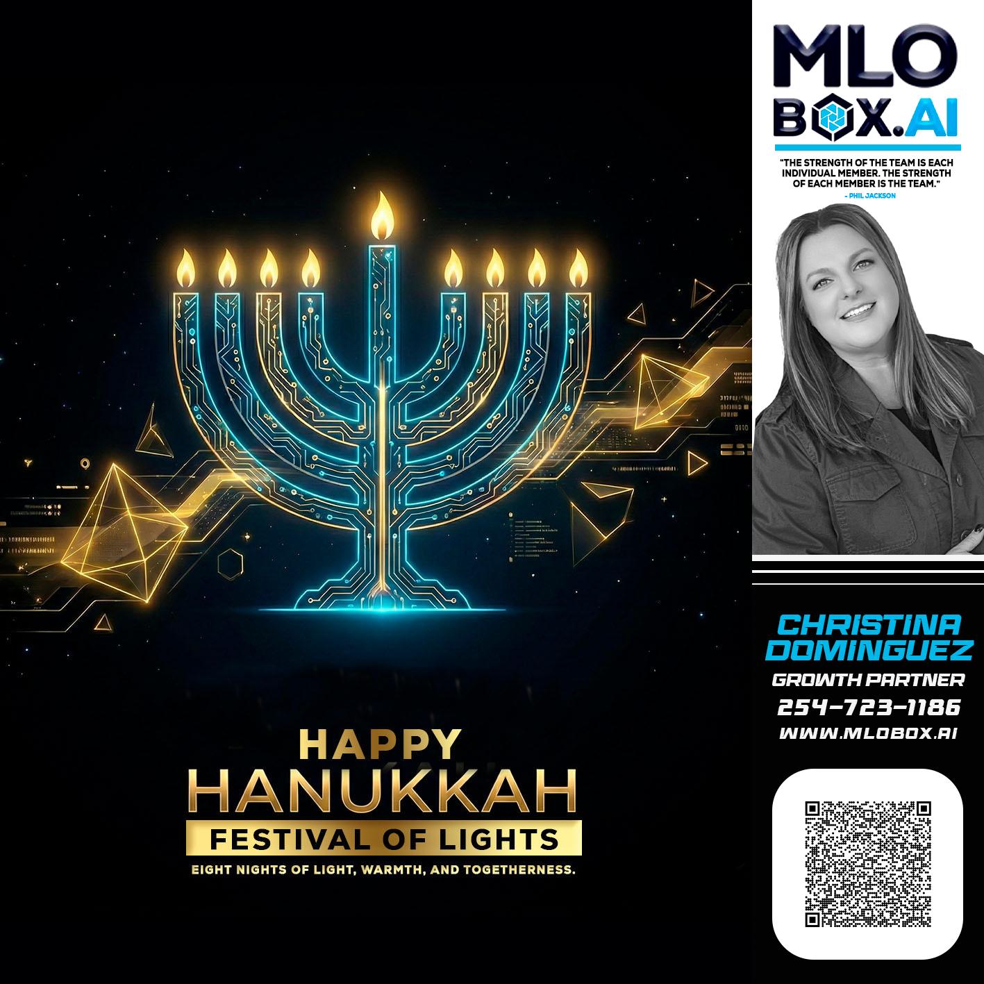 happy Hanukkah - Christina Dominguez -Mortgage Broker