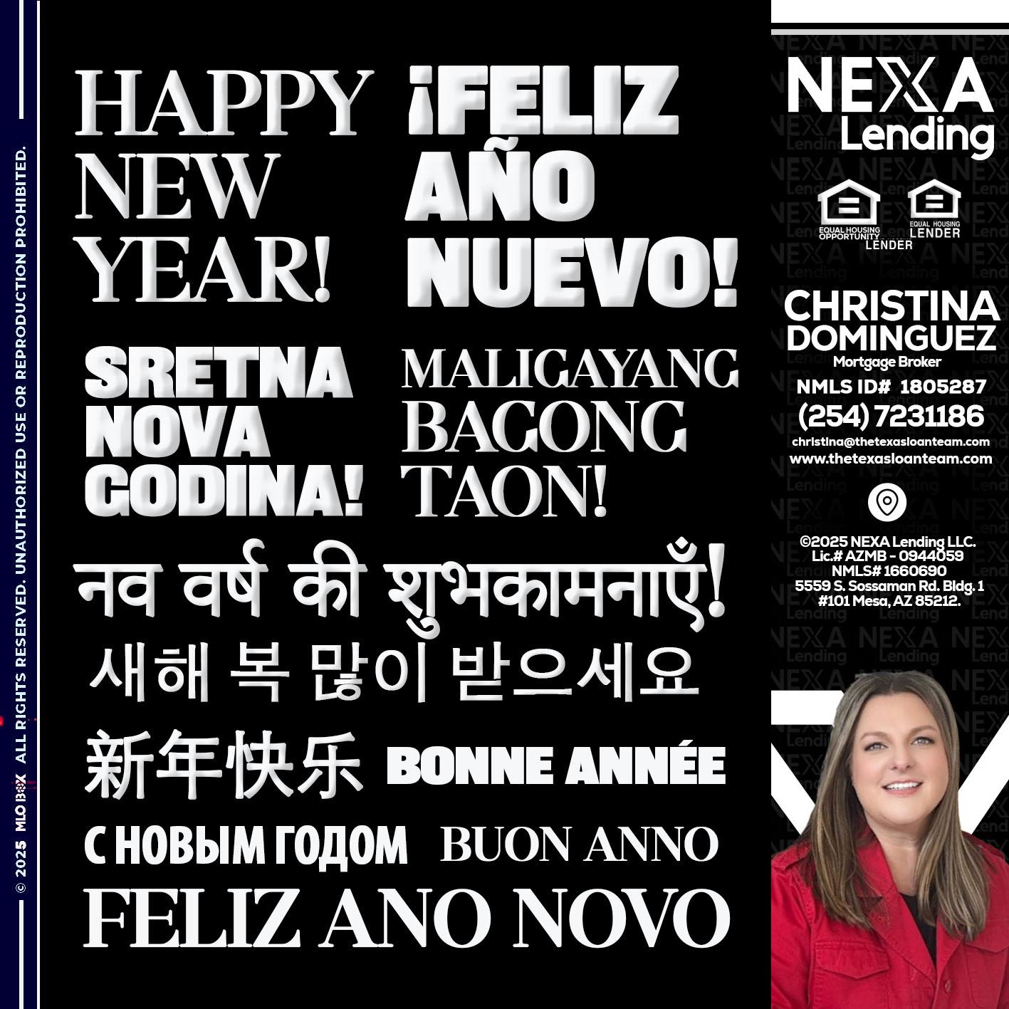 HAPPY NEW YEAR - Christina Dominguez -Mortgage Broker