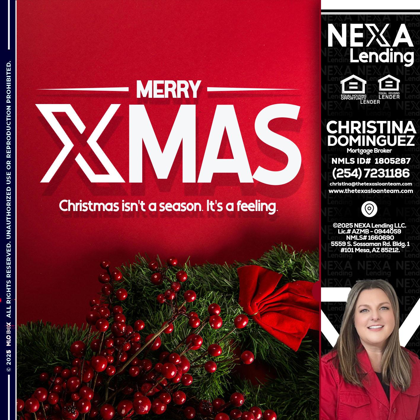 merry xmas - Christina Dominguez -Mortgage Broker