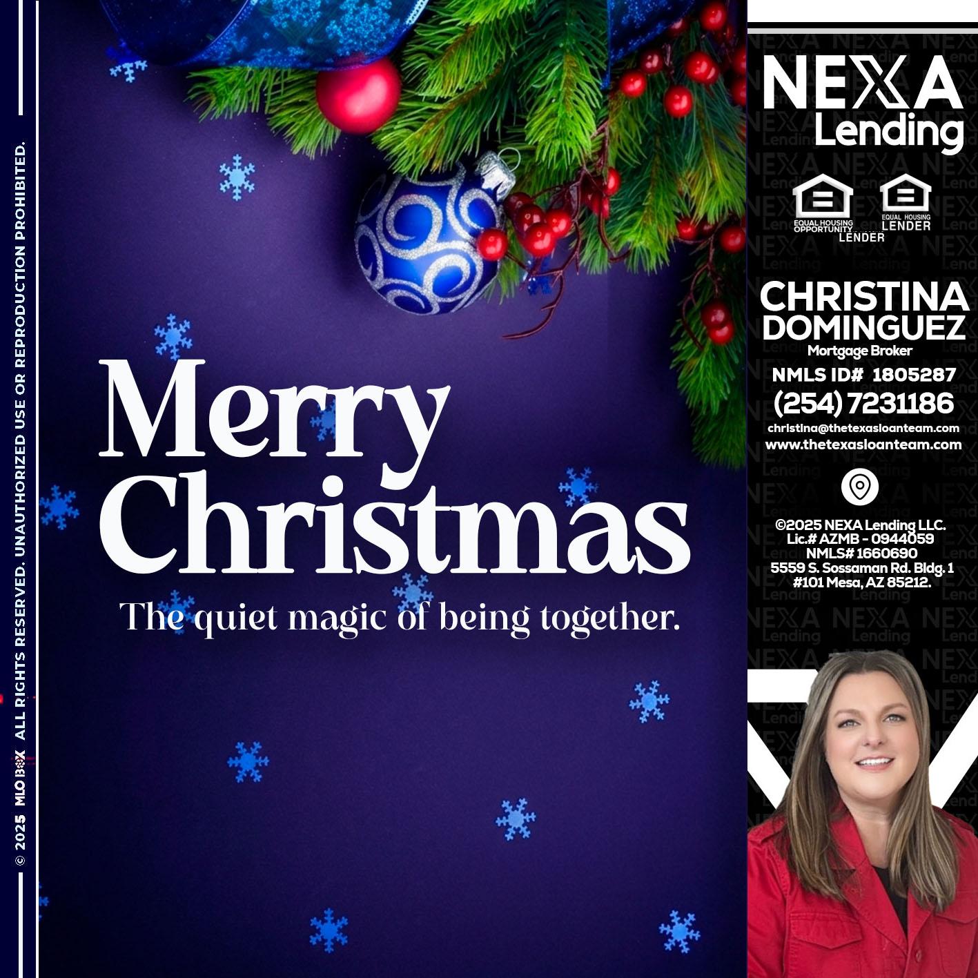 merry christmas - Christina Dominguez -Mortgage Broker