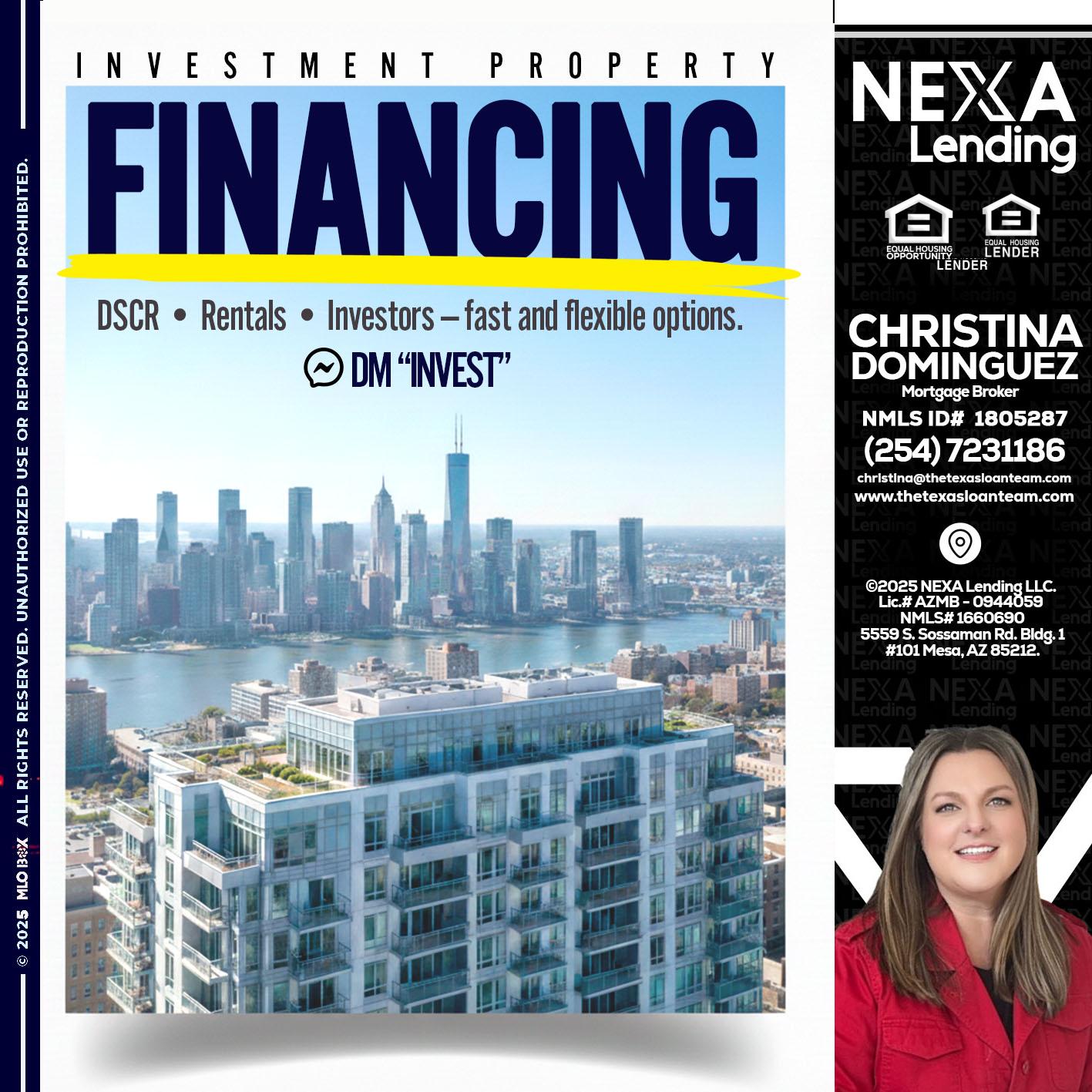 FINANCING - Christina Dominguez -Mortgage Broker