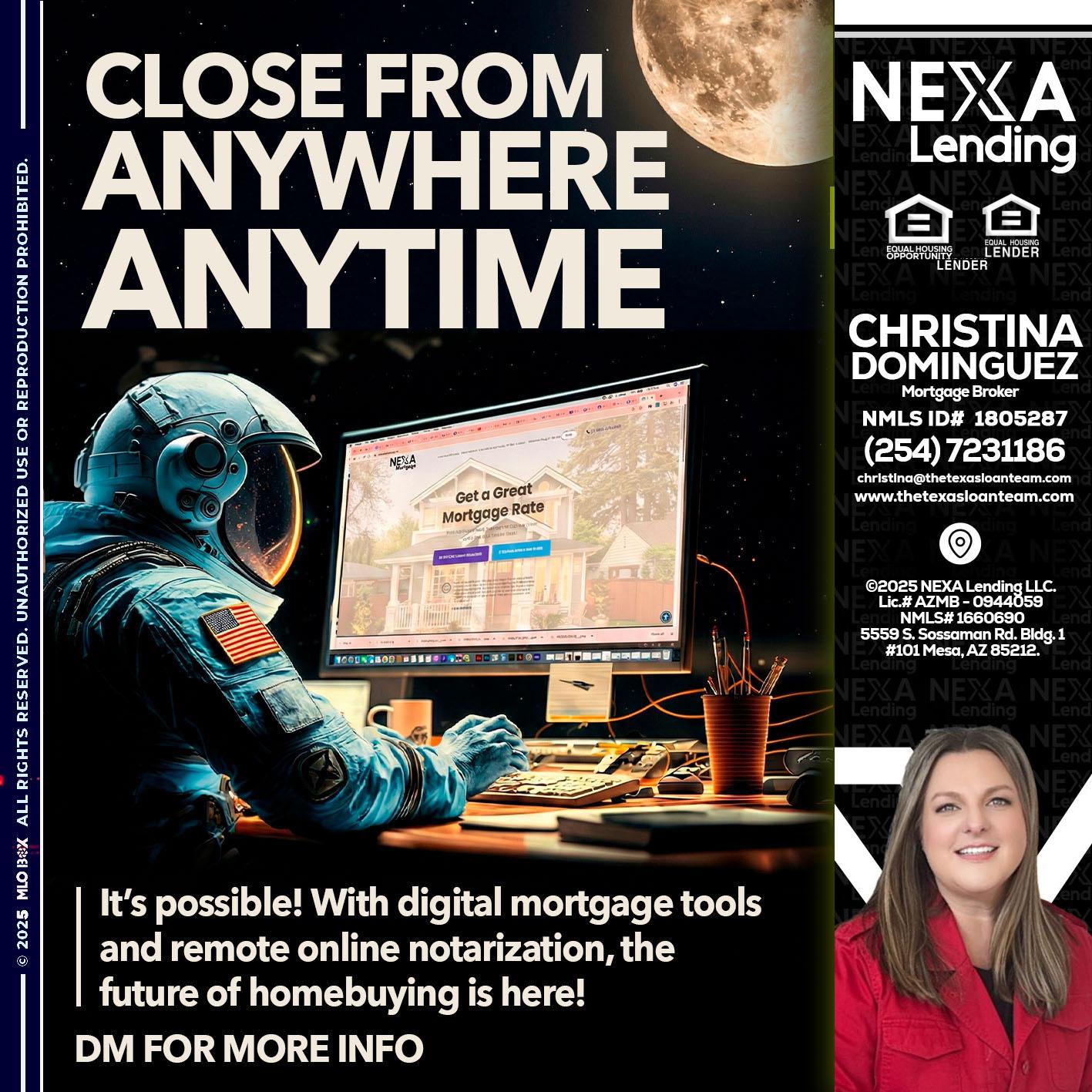 close from - Christina Dominguez -Mortgage Broker