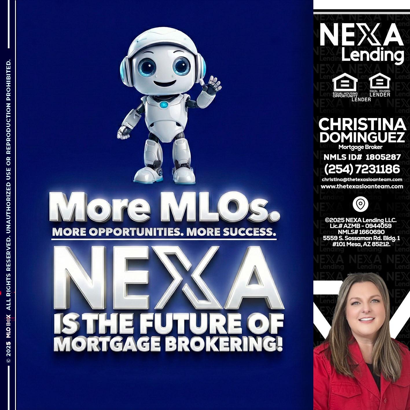 MORE MLOs - Christina Dominguez -Mortgage Broker