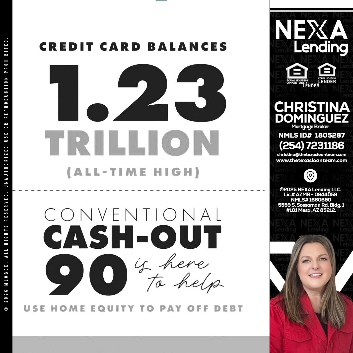 CREDIT CARD BALANCE - Christina Dominguez -Mortgage Broker
