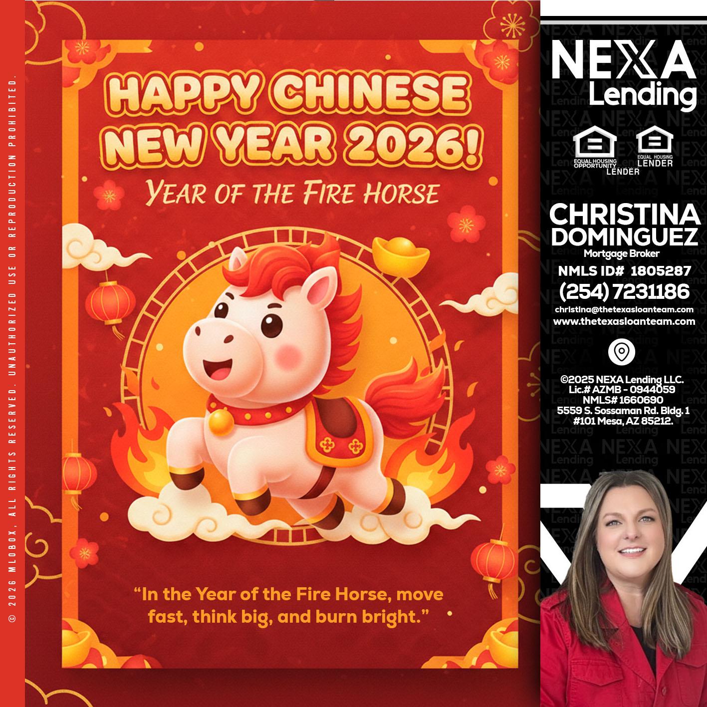 happy Chinese new year - Christina Dominguez -Mortgage Broker