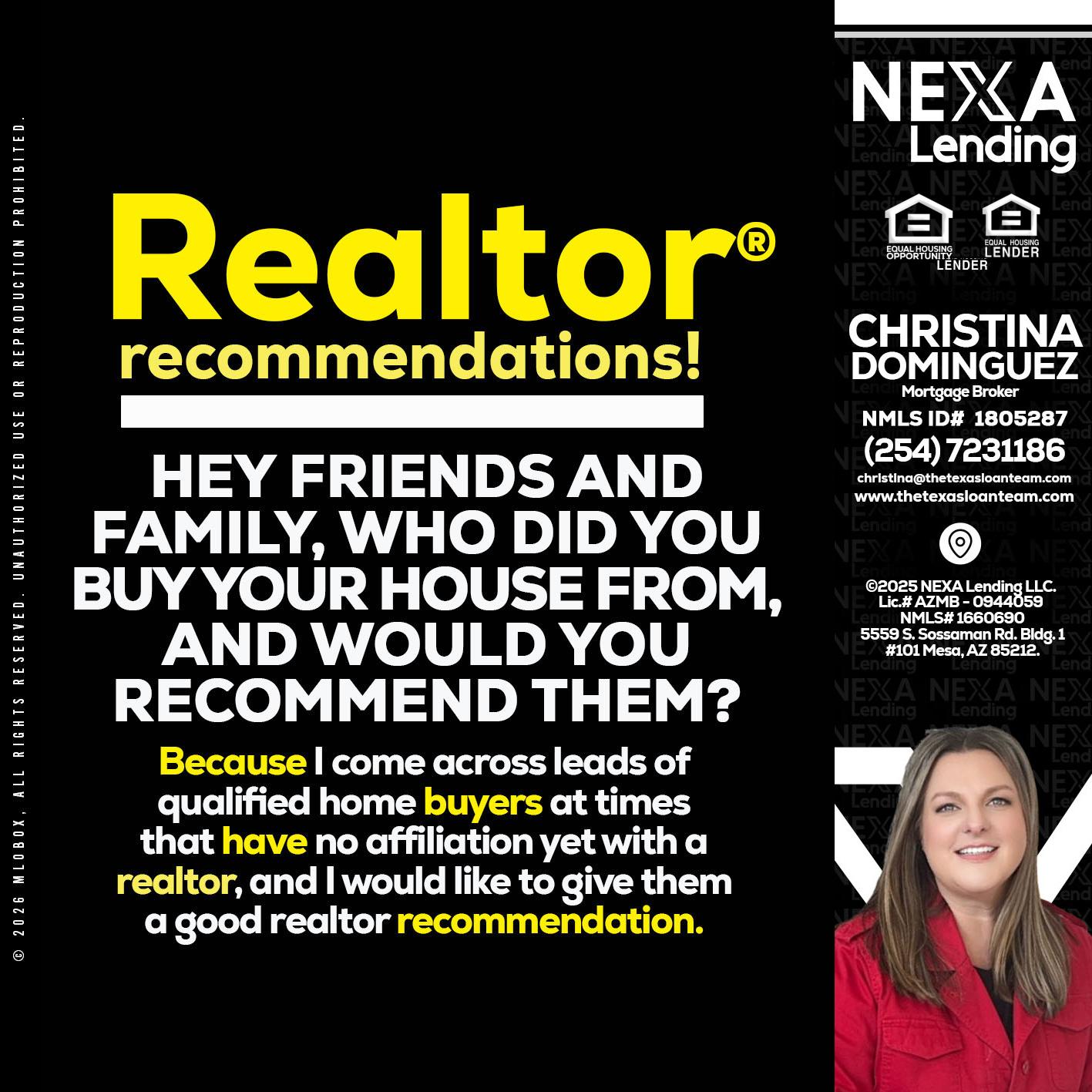 REALTOR - Christina Dominguez -Mortgage Broker