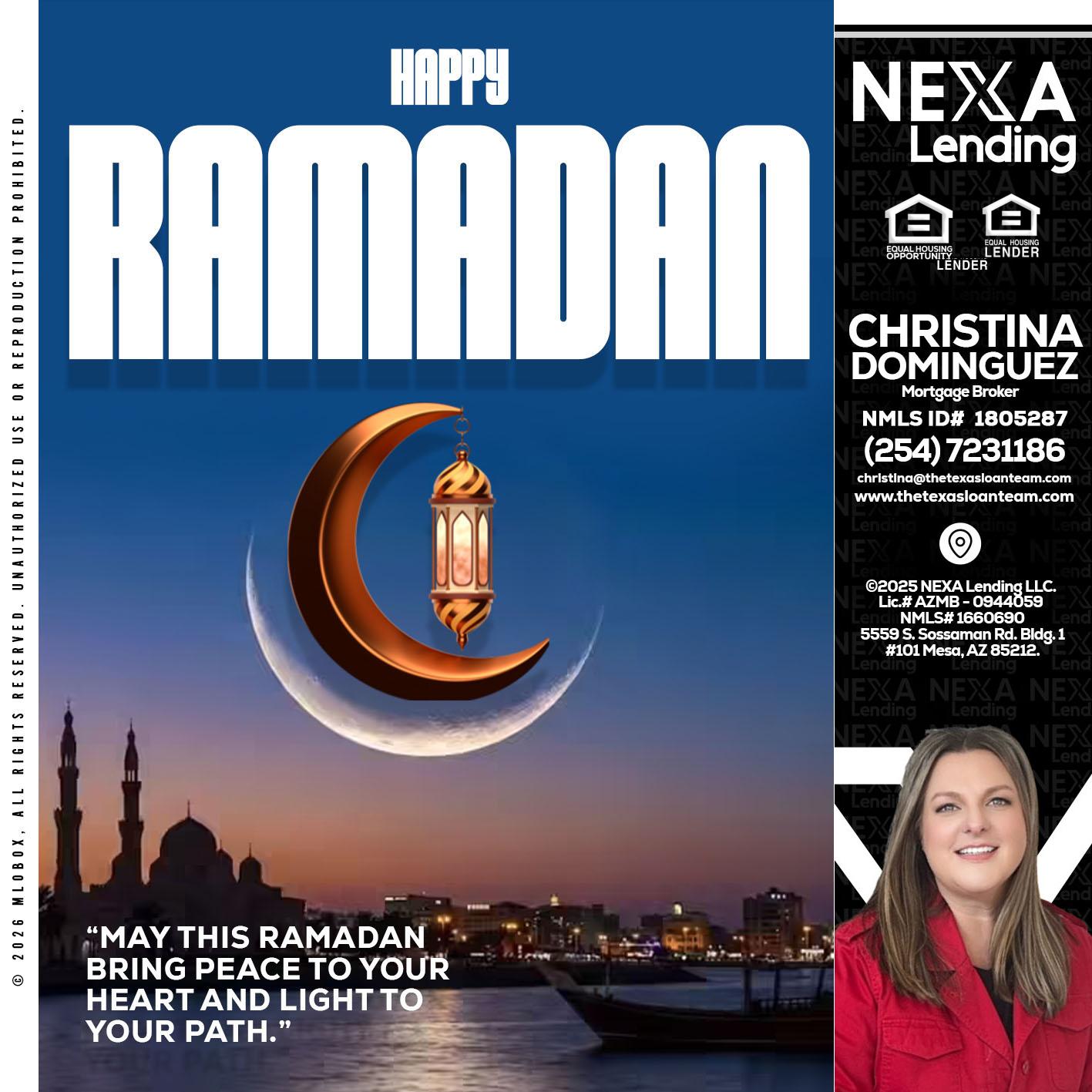 RAMADAN - Christina Dominguez -Mortgage Broker