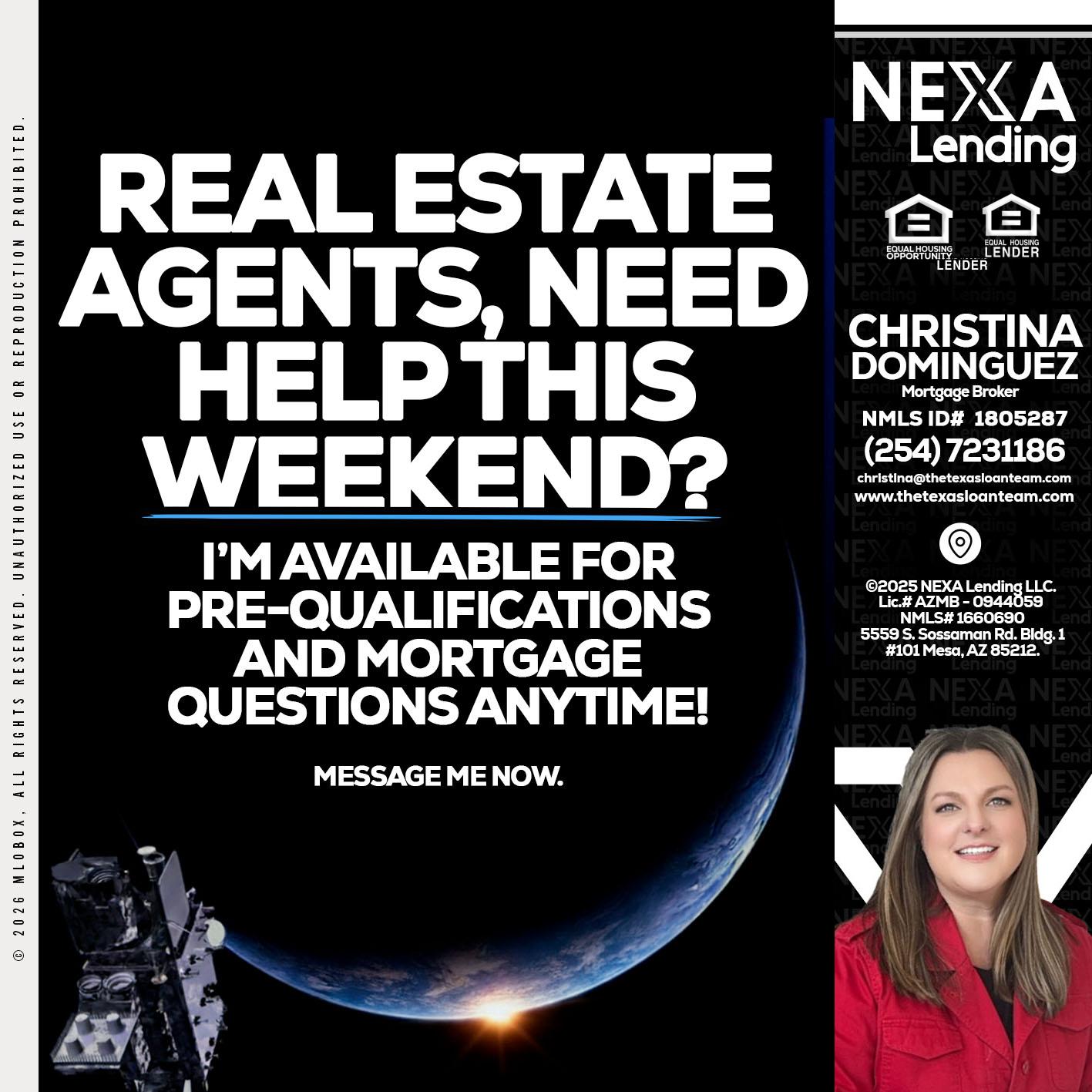 REAL ESTATE AGENTS - Christina Dominguez -Mortgage Broker