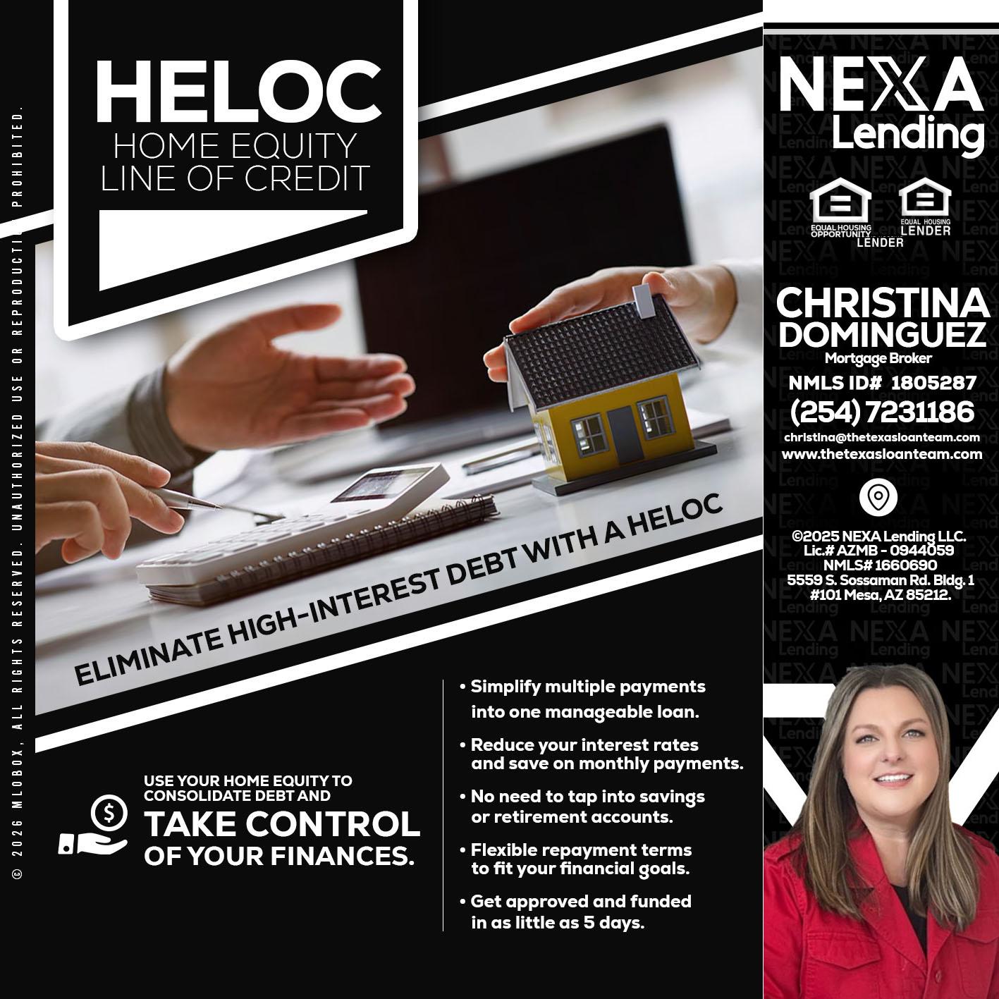 HELOC - Christina Dominguez -Mortgage Broker