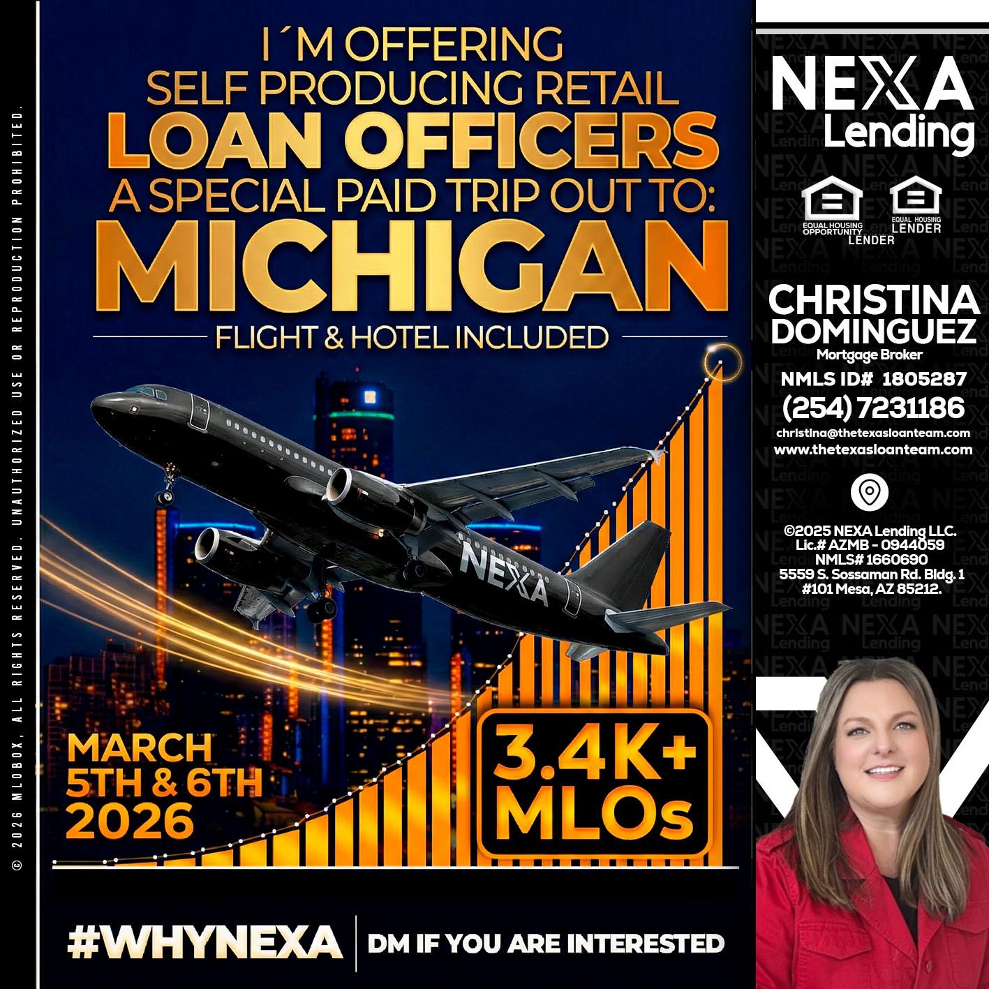 MICHIGAN - Christina Dominguez -Mortgage Broker