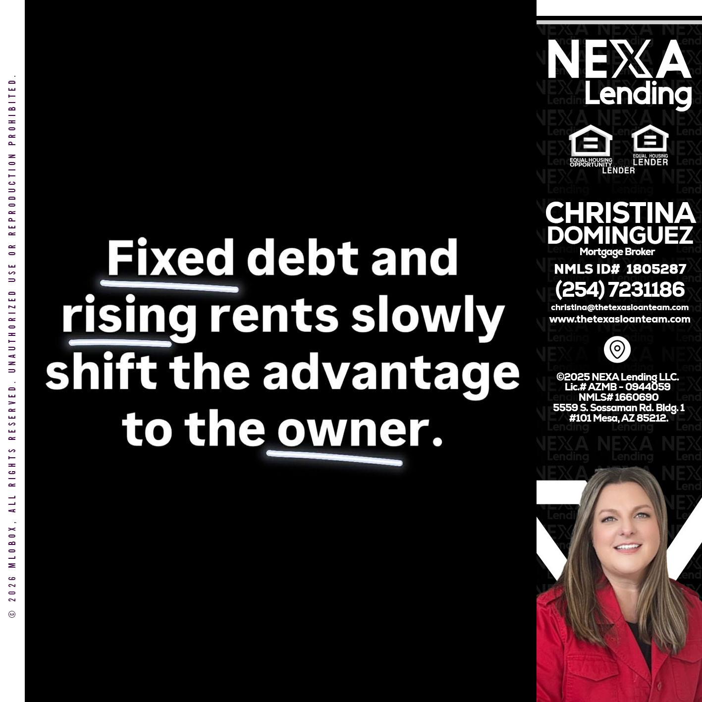 FIXED DEBT - Christina Dominguez -Mortgage Broker