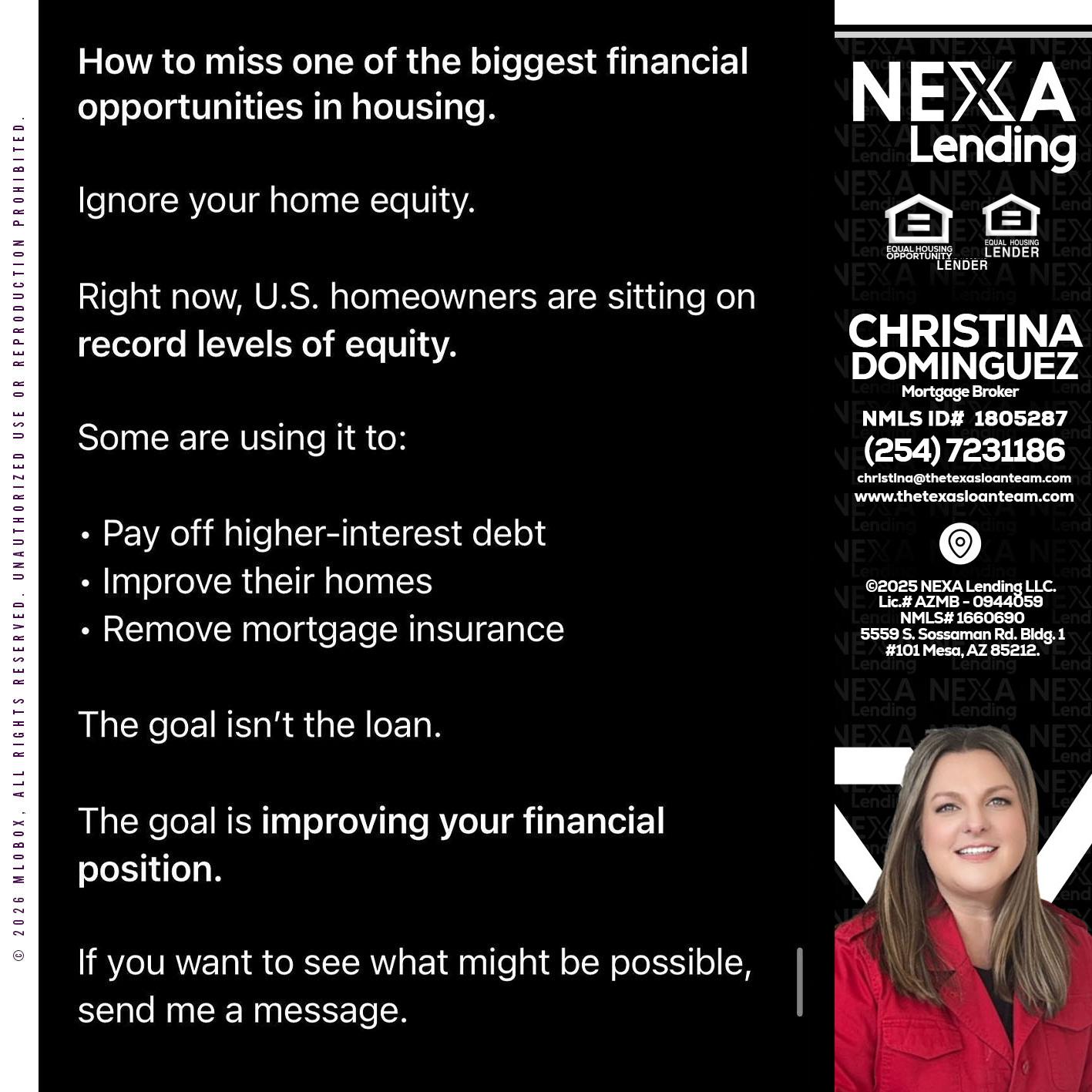 how to miss - Christina Dominguez -Mortgage Broker