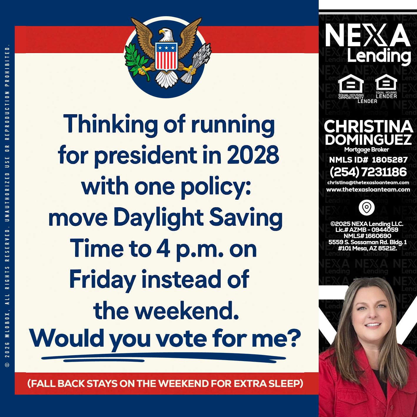 THINKING OF RUNING - Christina Dominguez -Mortgage Broker