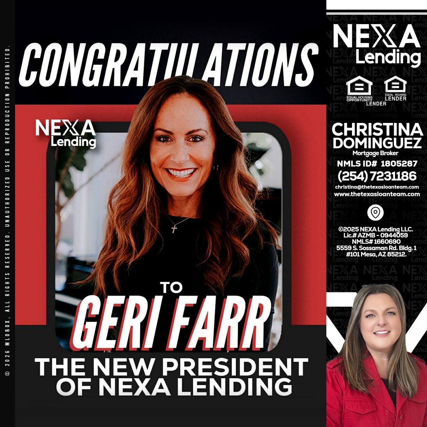 CONGRATULATIONS - Christina Dominguez -Mortgage Broker