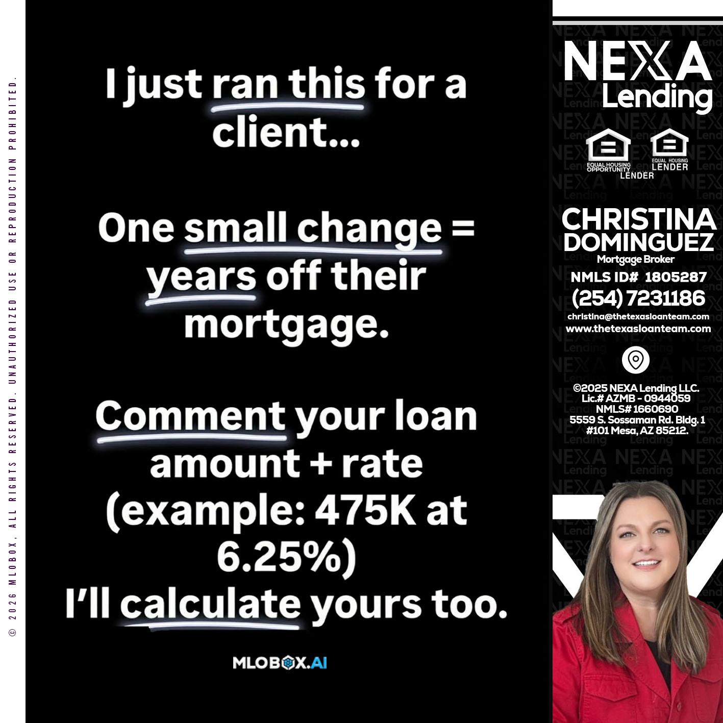 I JUST RAN - Christina Dominguez -Mortgage Broker