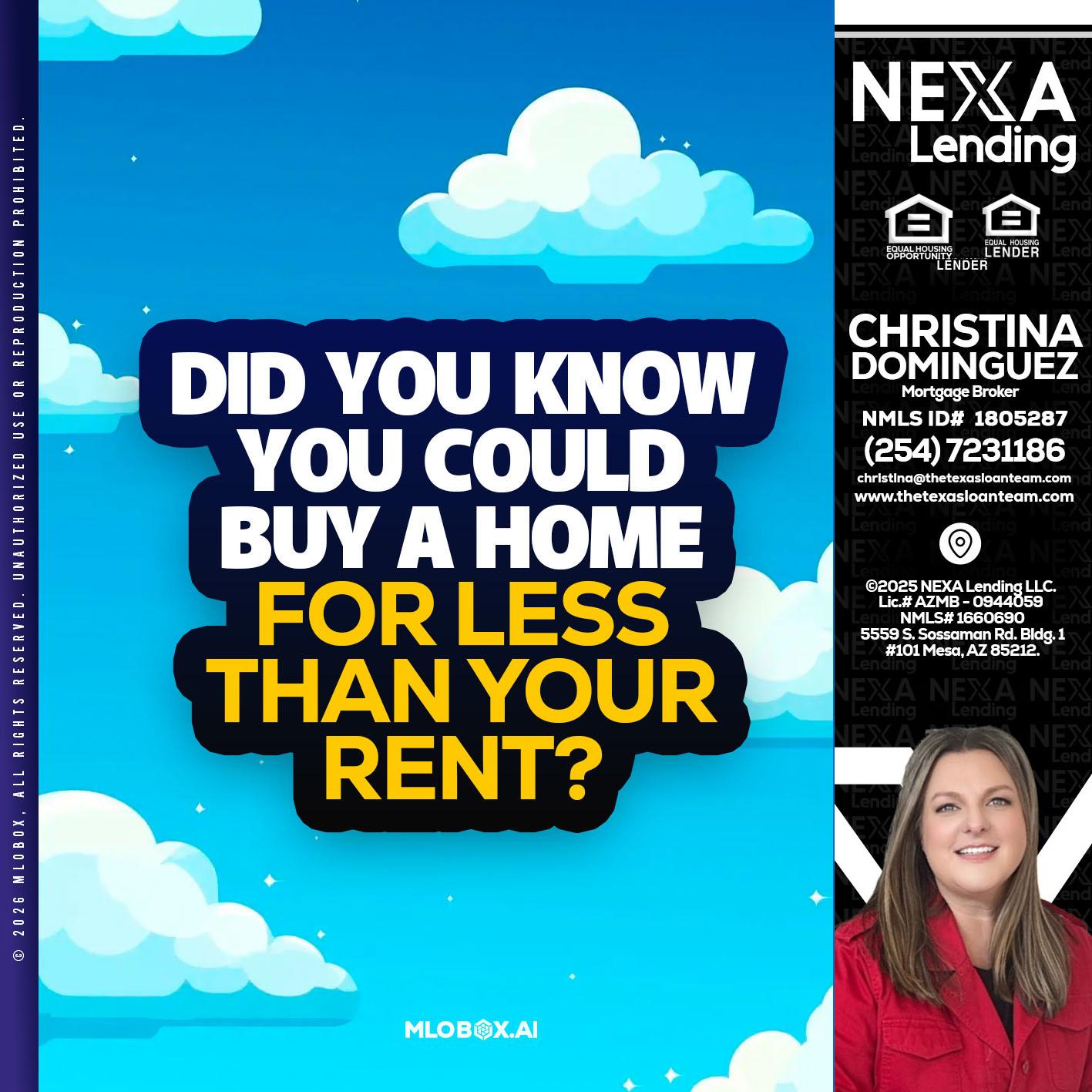 DID YOU KNOW - Christina Dominguez -Mortgage Broker
