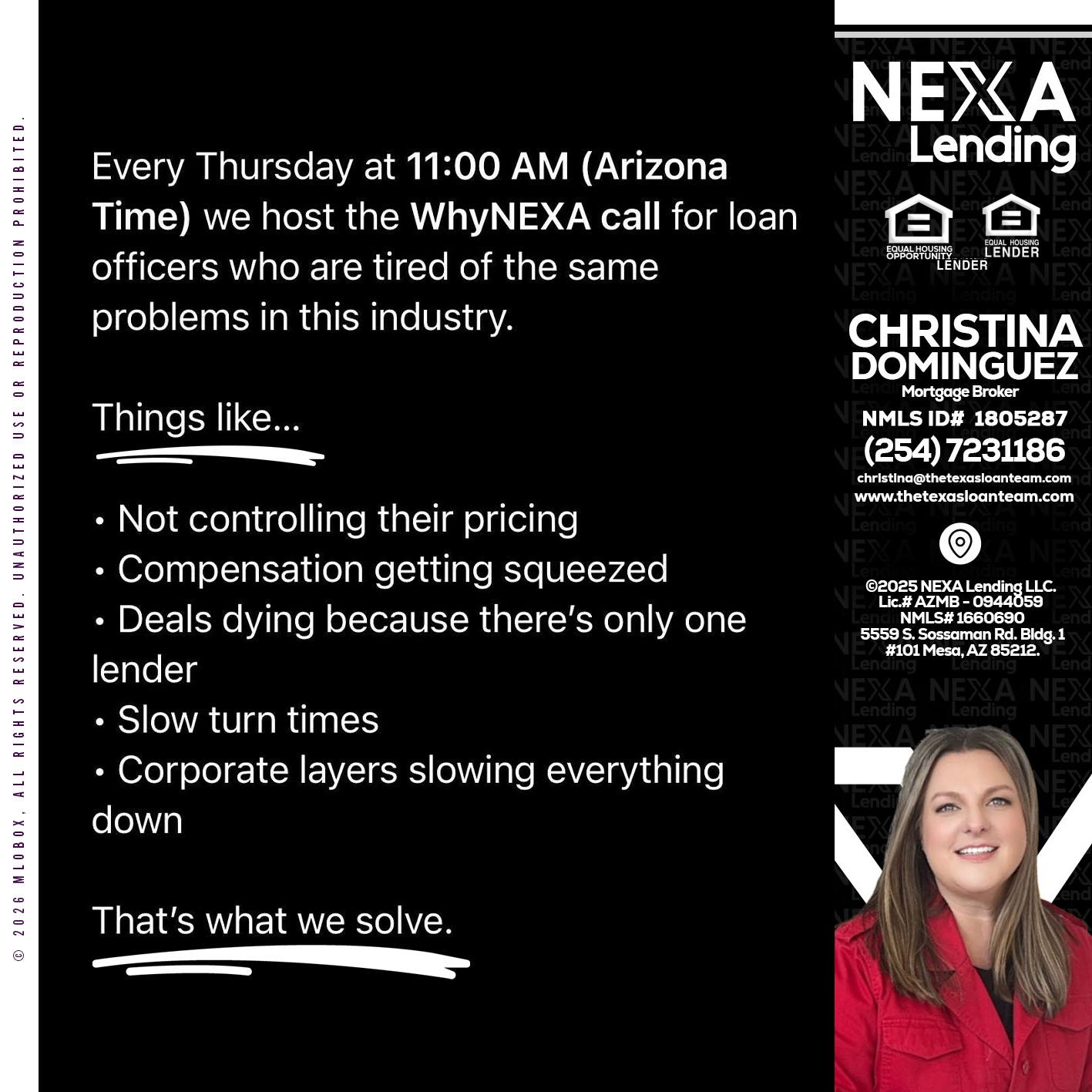WHY NEXA - Christina Dominguez -Mortgage Broker