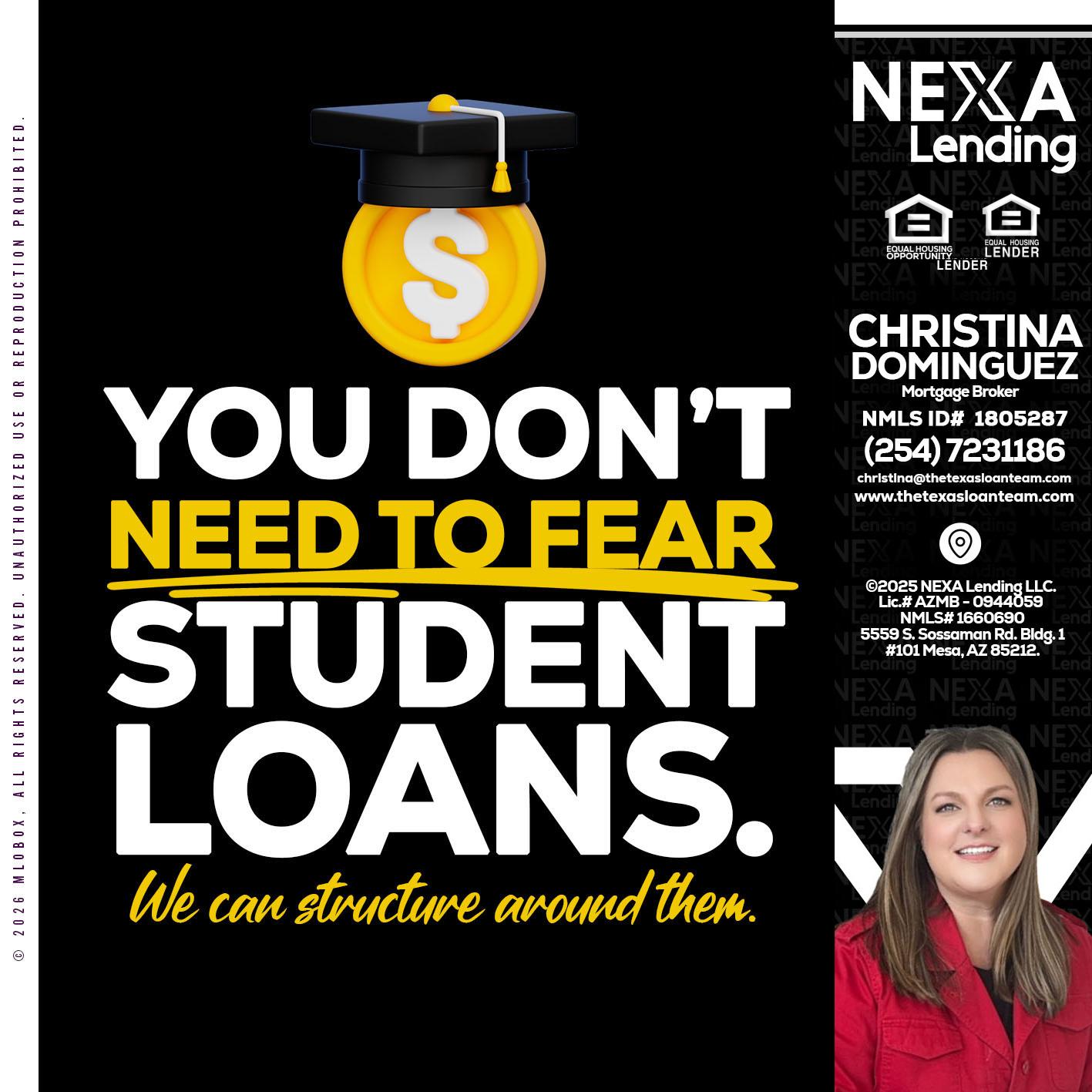 YOU DONT NEED - Christina Dominguez -Mortgage Broker
