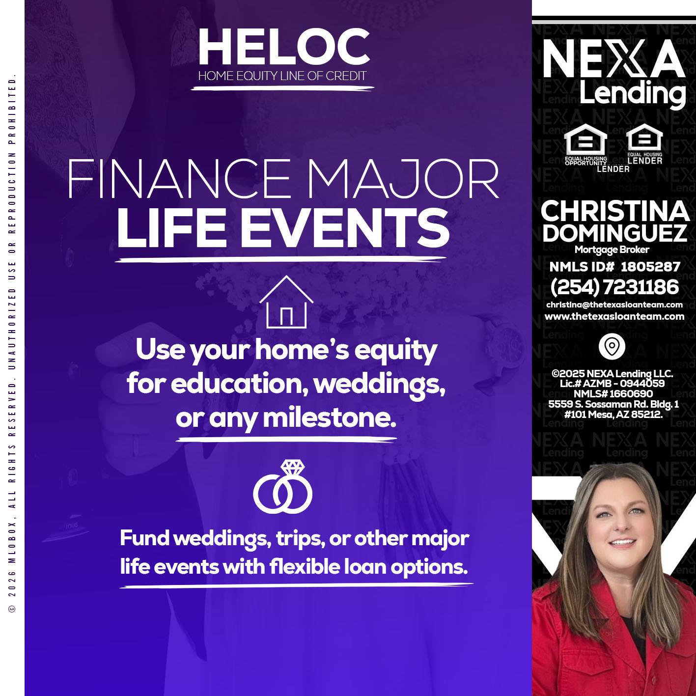 HELOC - Christina Dominguez -Mortgage Broker