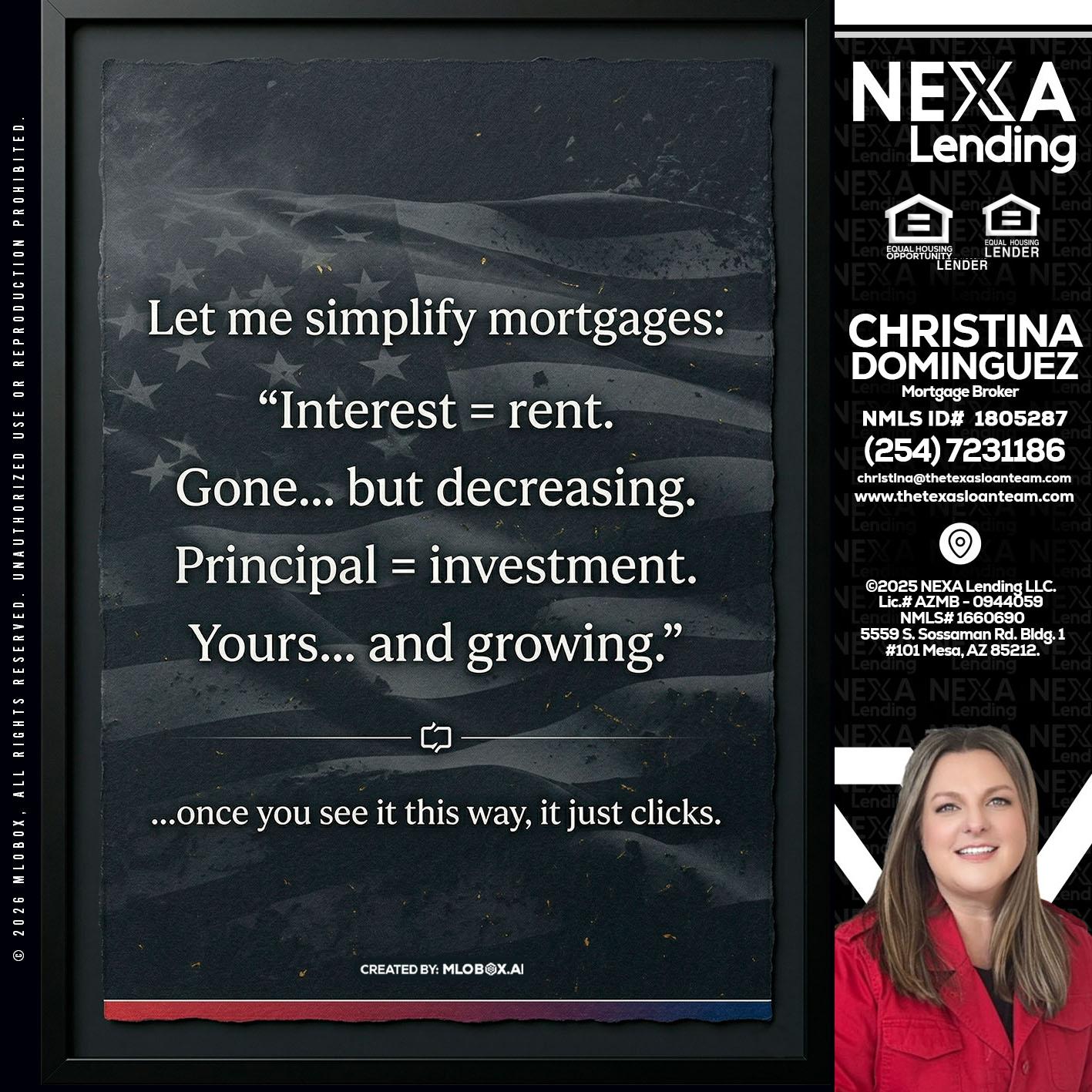 LET ME SIMPLIFY - Christina Dominguez -Mortgage Broker