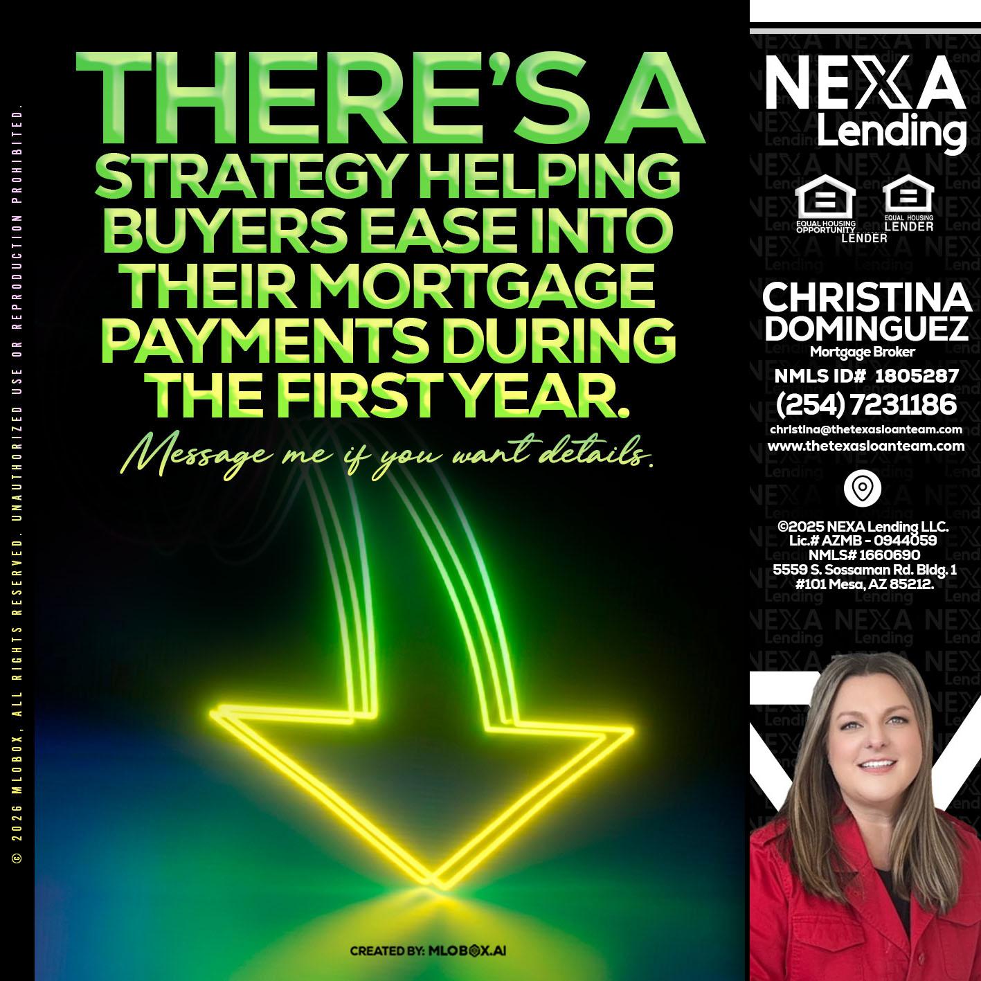 THERES A STATEGY - Christina Dominguez -Mortgage Broker