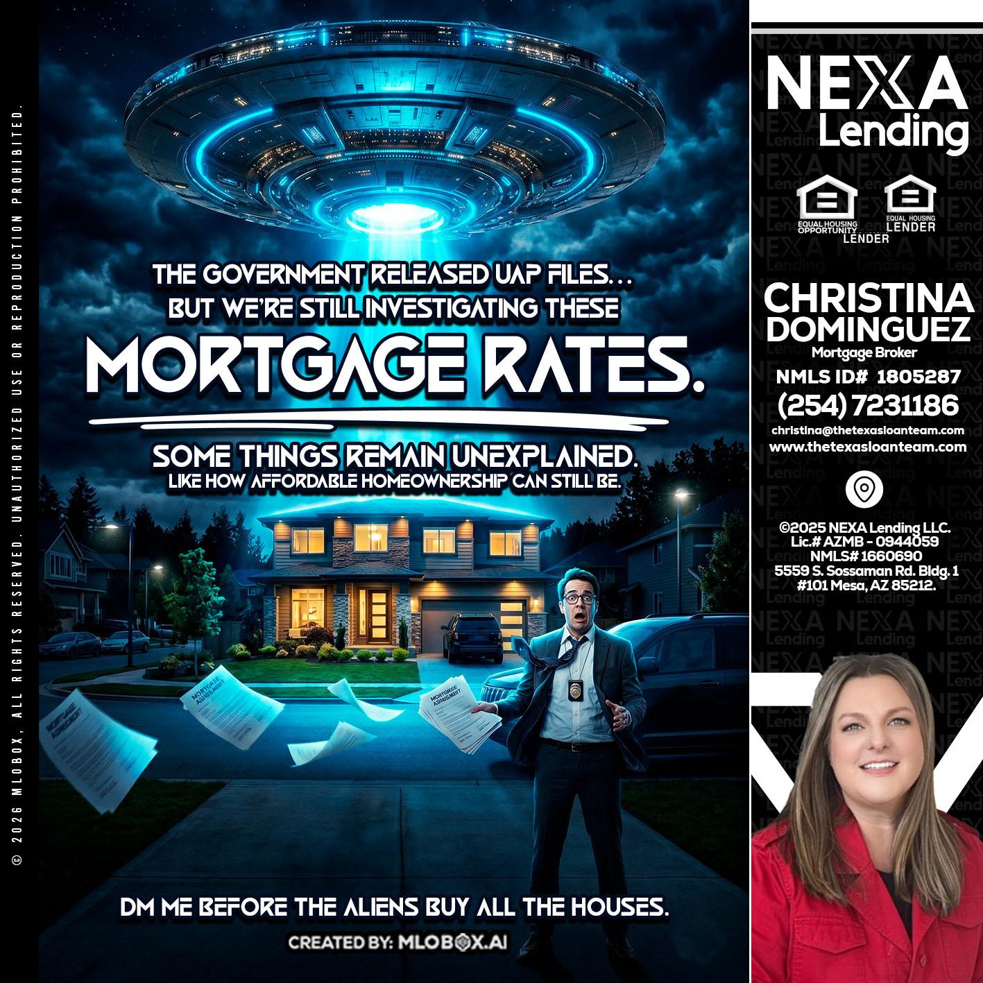 MORTGAGE RATES - Christina Dominguez -Mortgage Broker