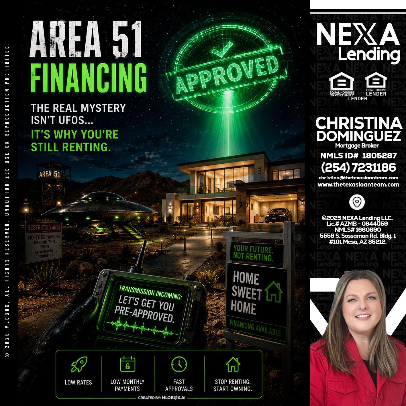AREA 51 - Christina Dominguez -Mortgage Broker