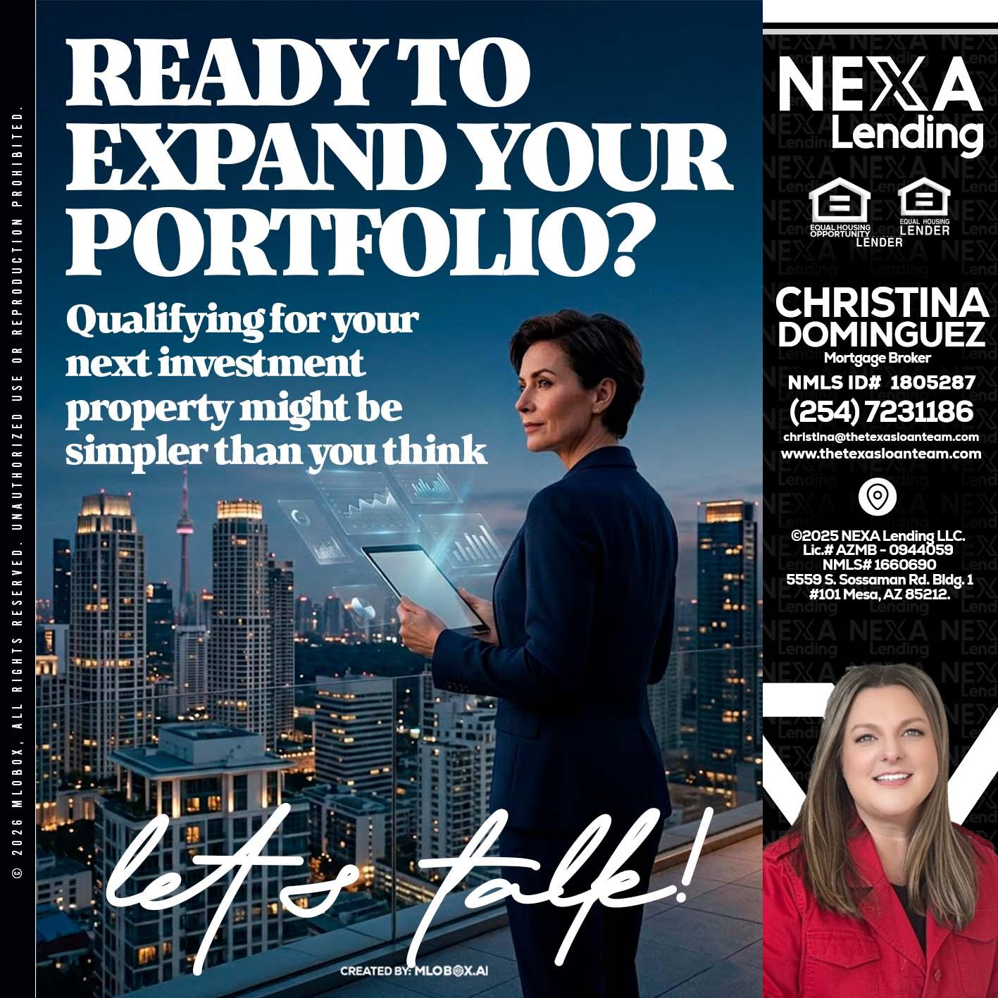 READY TO EXPAND - Christina Dominguez -Mortgage Broker