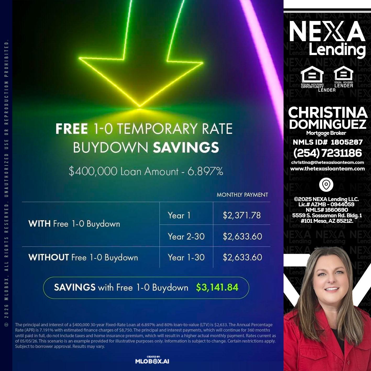 BUYDOWN - Christina Dominguez -Mortgage Broker