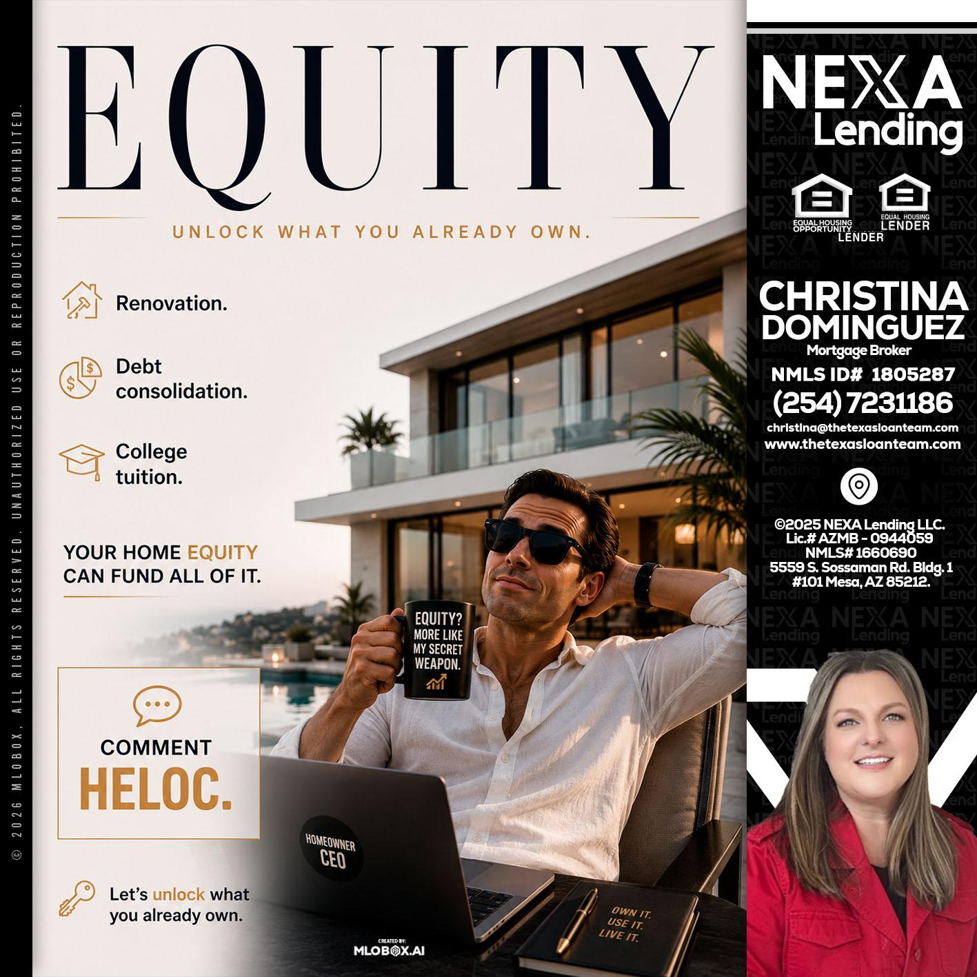 EQUITY - Christina Dominguez -Mortgage Broker