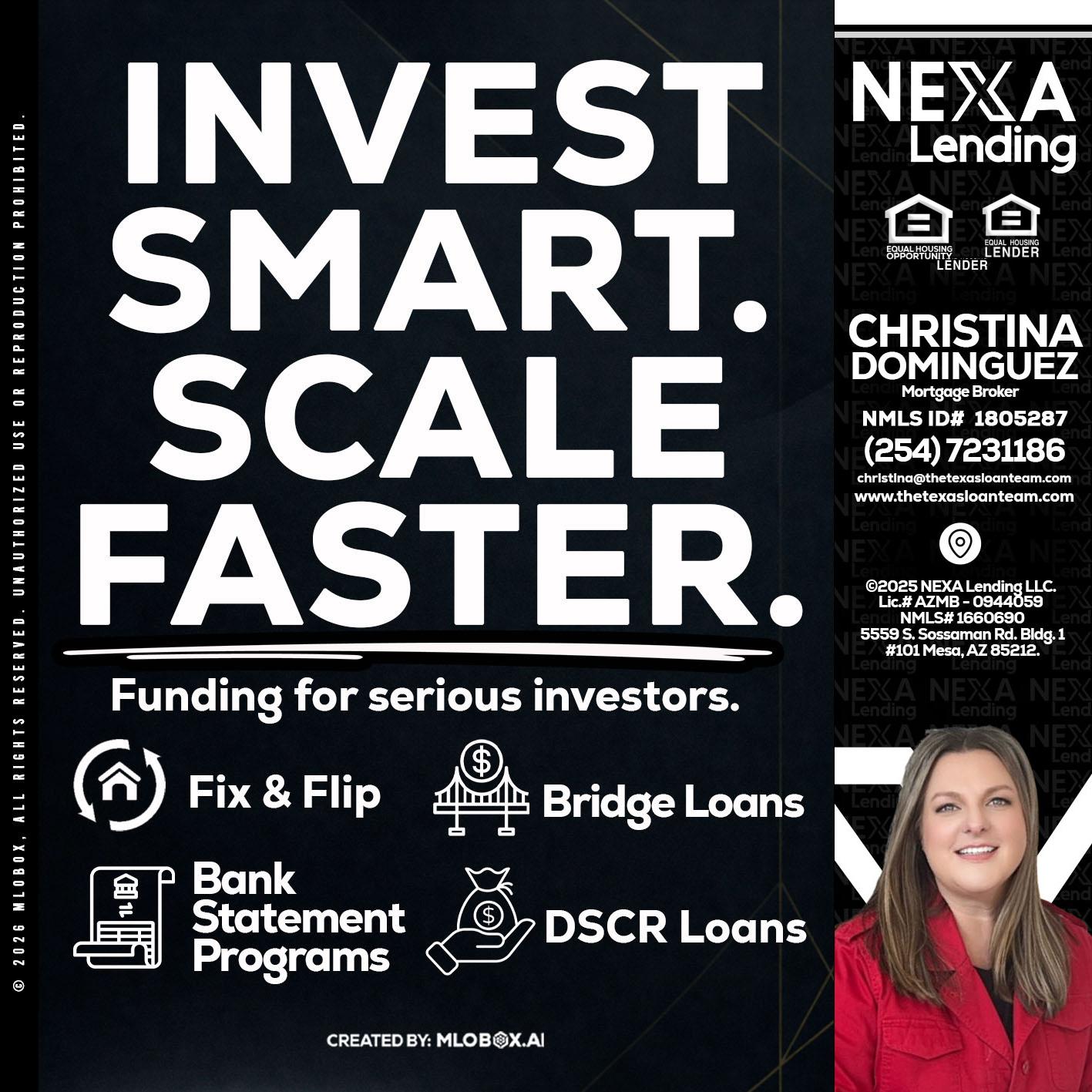 INVEST SMART - Christina Dominguez -Mortgage Broker