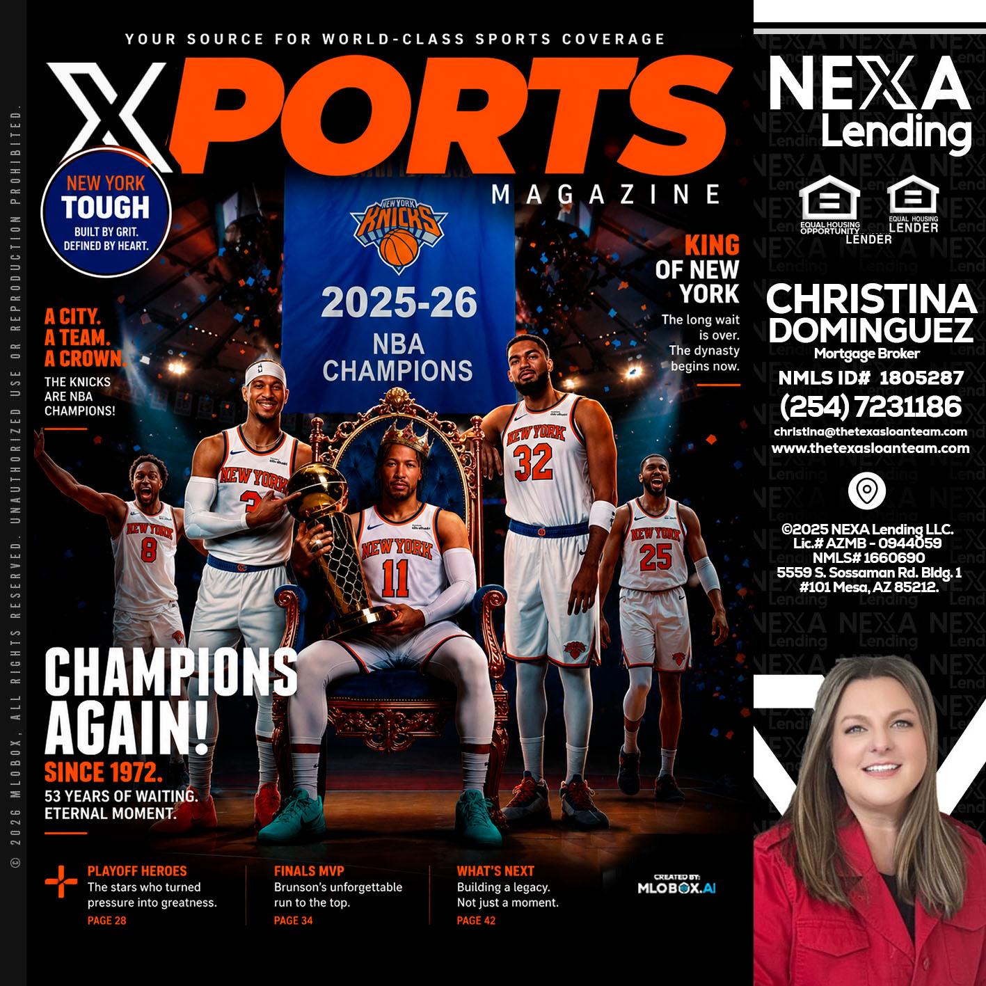 XPORTS MAGAZINE - Christina Dominguez -Mortgage Broker