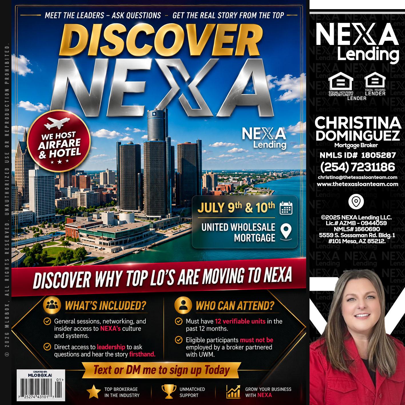DISCOVER NEXA - Christina Dominguez -Mortgage Broker