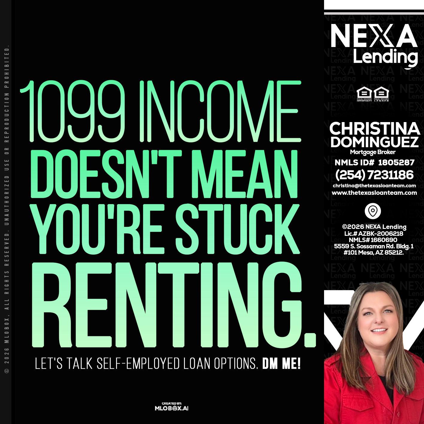 1099 income - Christina Dominguez -Mortgage Broker