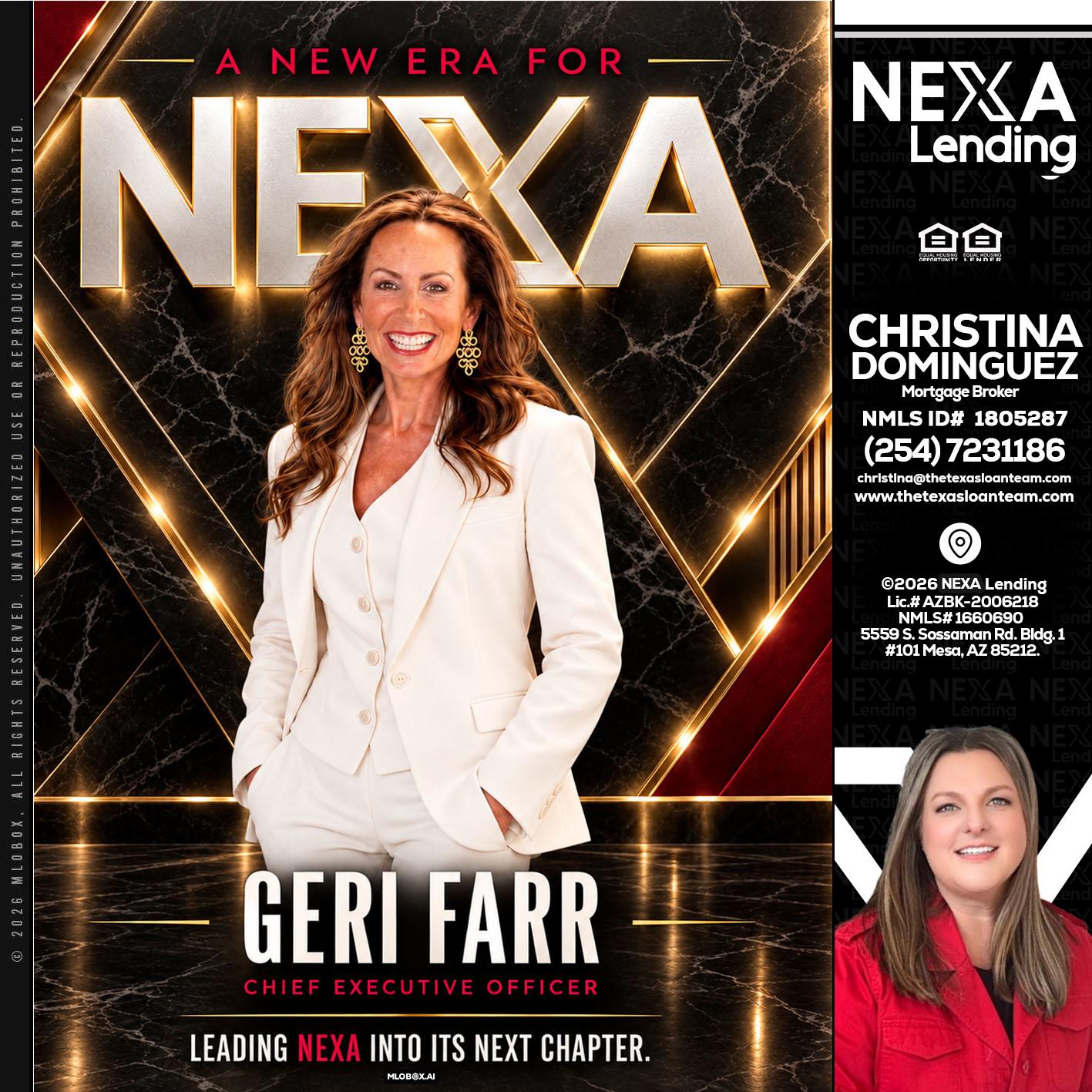 GERI FARR - Christina Dominguez -Mortgage Broker