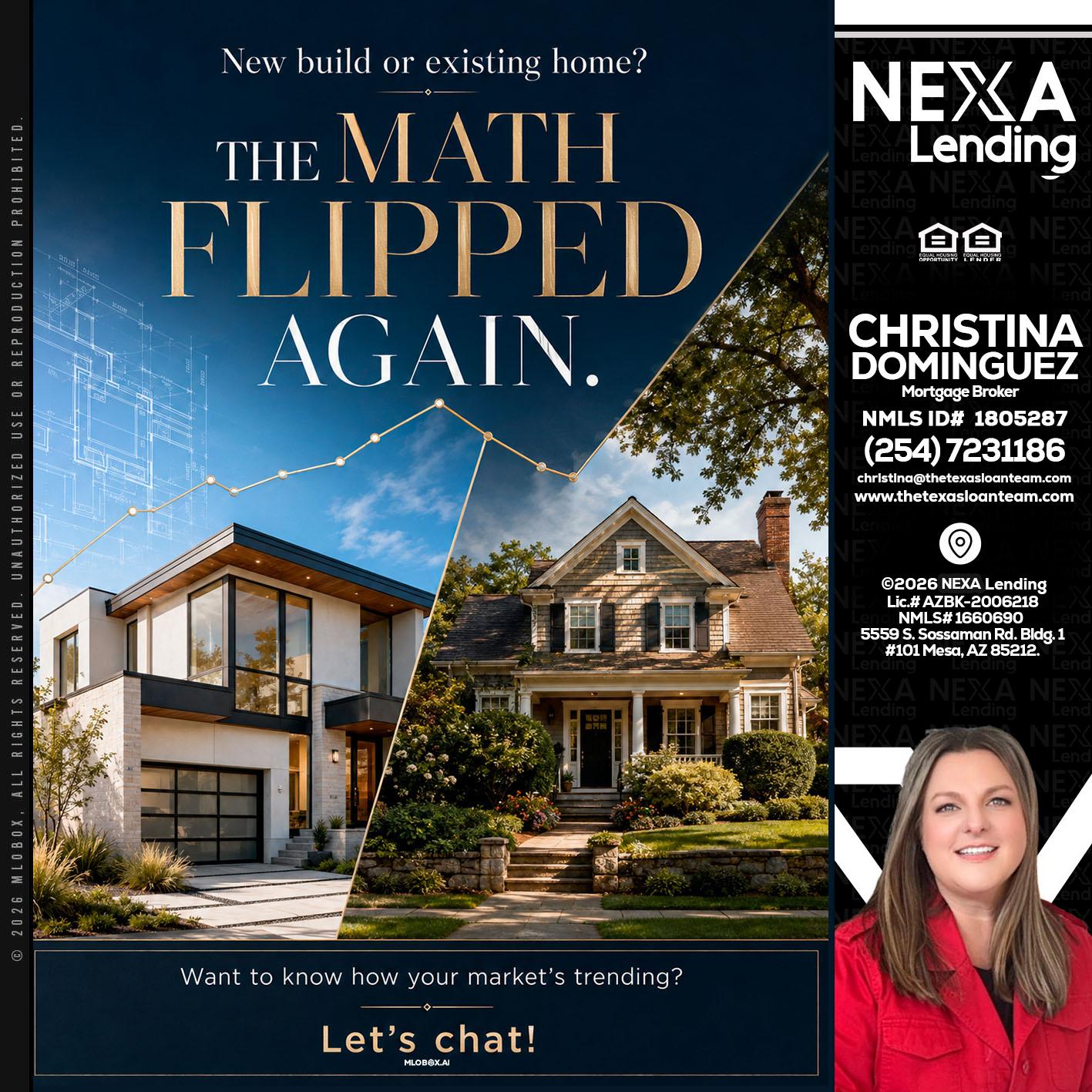 THE MATH FLIPED - Christina Dominguez -Mortgage Broker