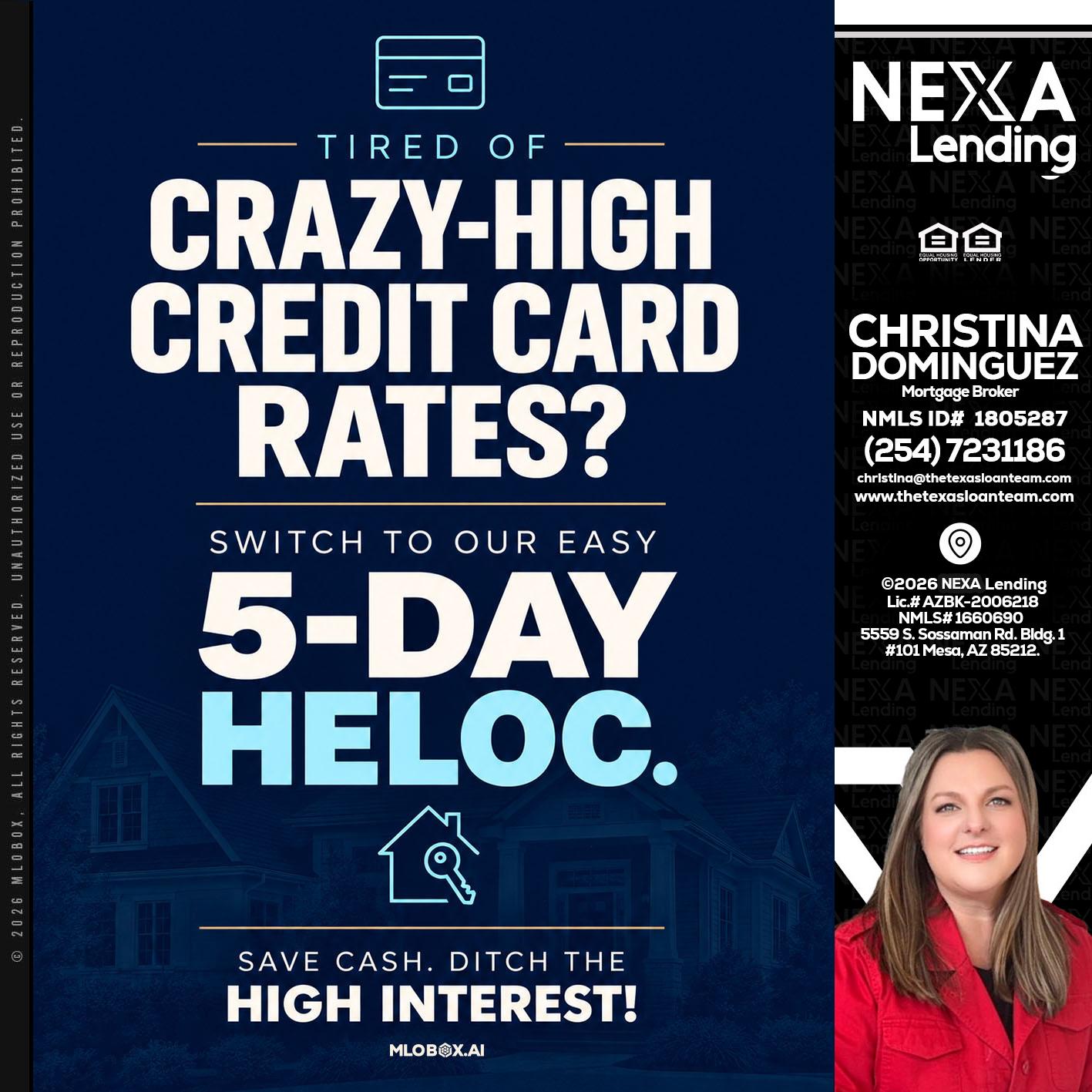 crazy high - Christina Dominguez -Mortgage Broker