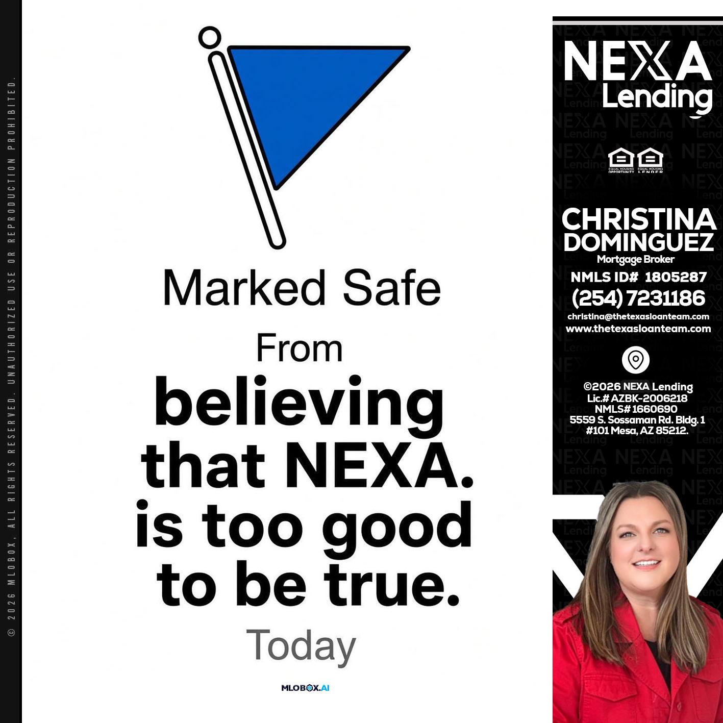 MARKED SAFE - Christina Dominguez -Mortgage Broker