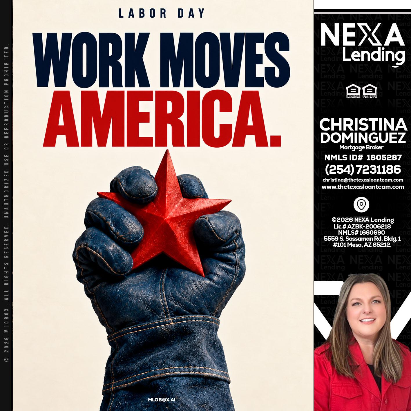 WORKS MOVES AMERICA - Christina Dominguez -Mortgage Broker