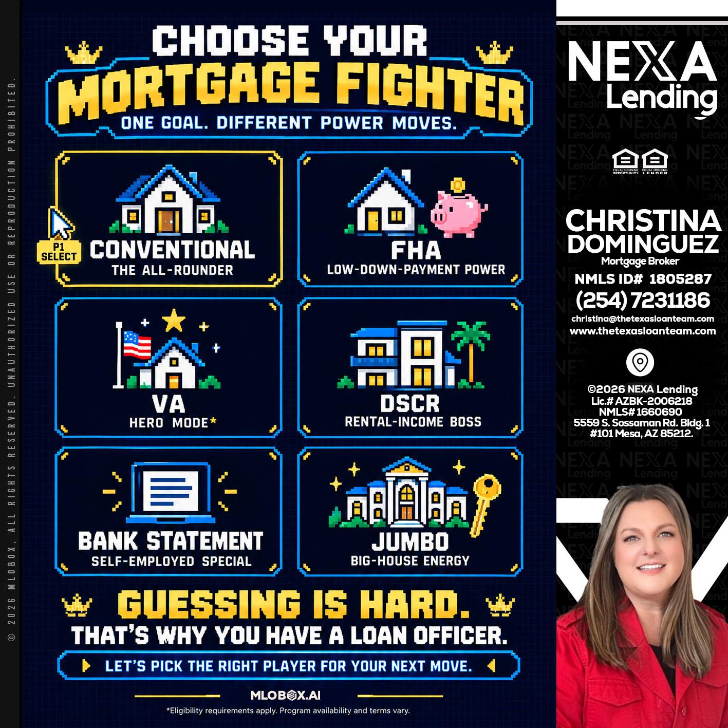 CHOOSE YOUR MORTGAGE - Christina Dominguez -Mortgage Broker