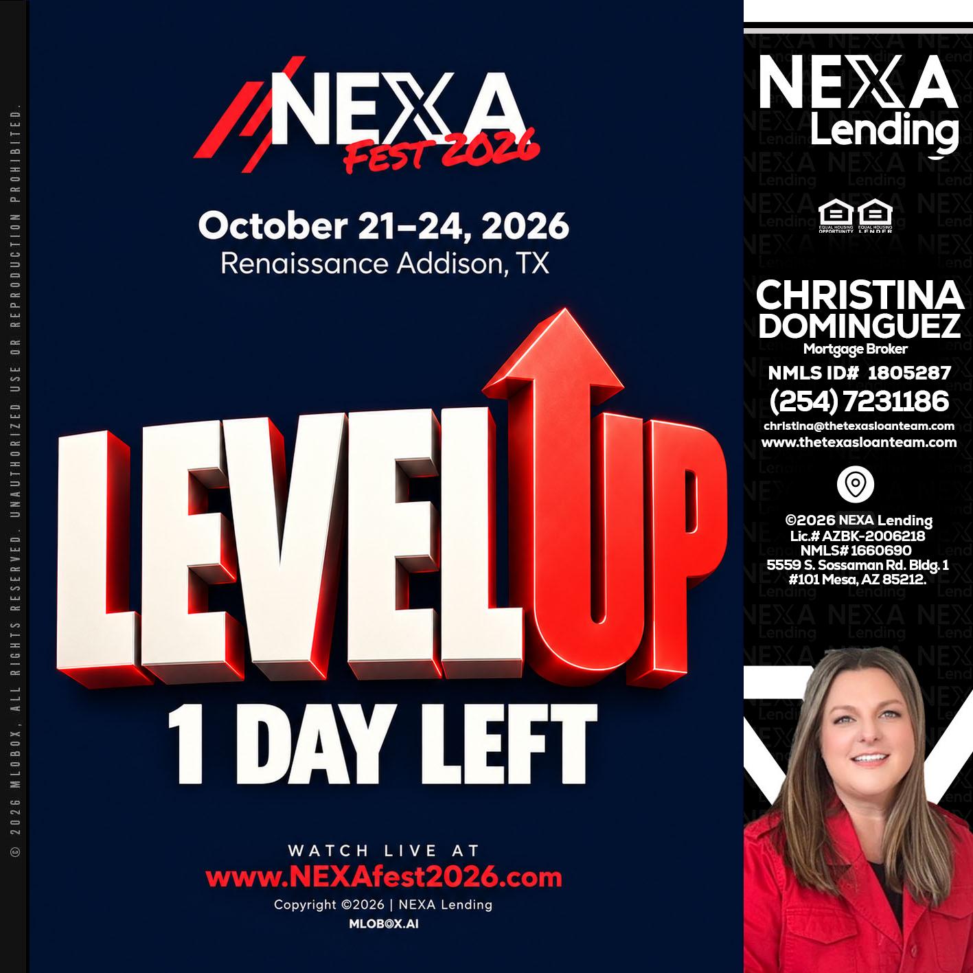 LEVEL UP - Christina Dominguez -Mortgage Broker